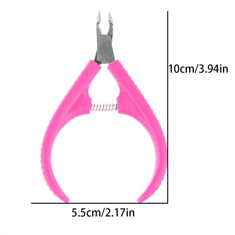 1 шт. новые модные щипчики для кутикулы кусачки щипчики для ногтей искусство Маникюр Триммер терка для ступней инструмент для ногтей маникюрный триммер советы - Цвет: rose red