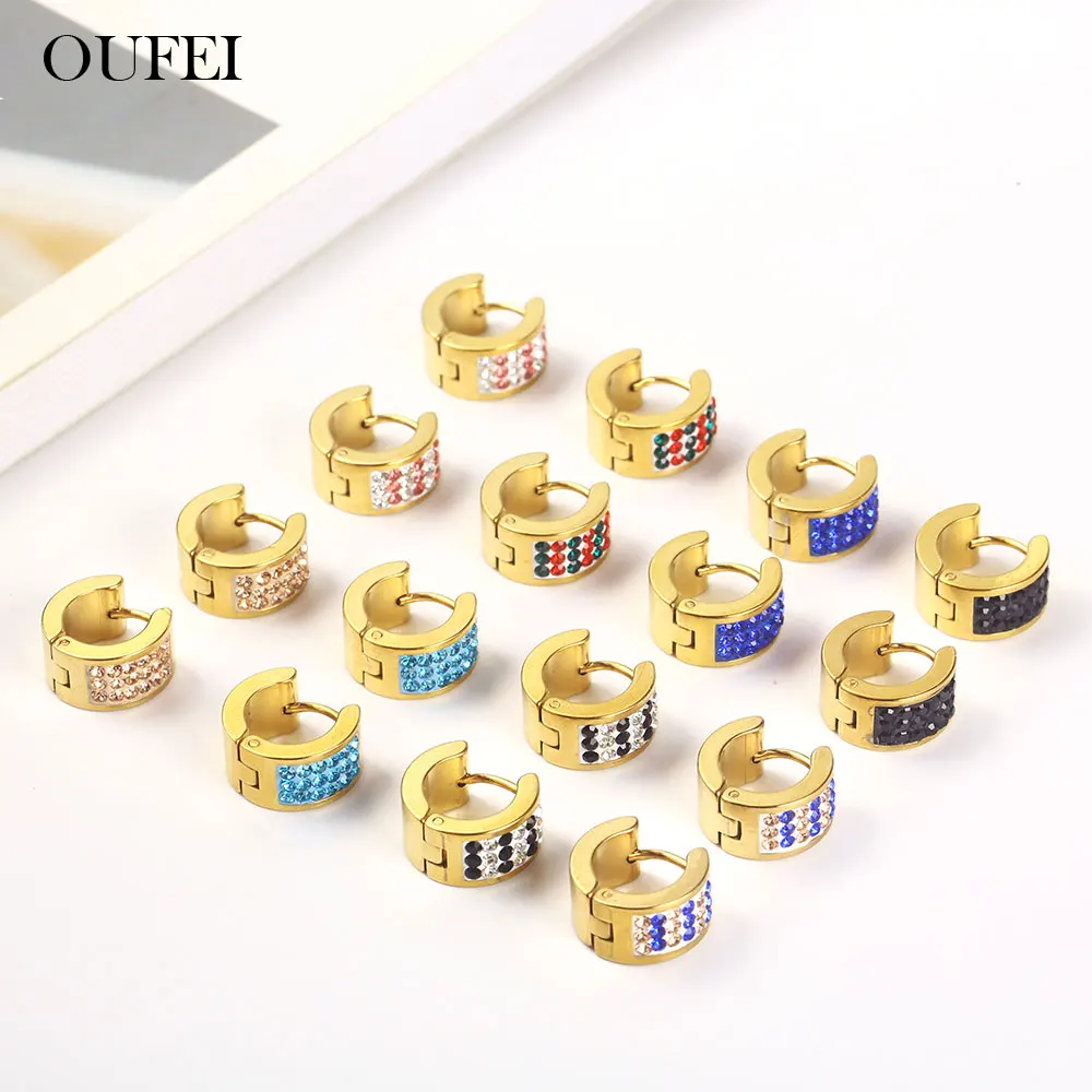 Женские серьги из нержавеющей стали OUFEI корейские ювелирные аксессуары