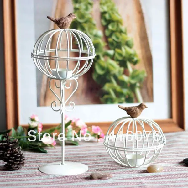 European Style Wedding Candle Holder Metal Lantern Birdcage (without