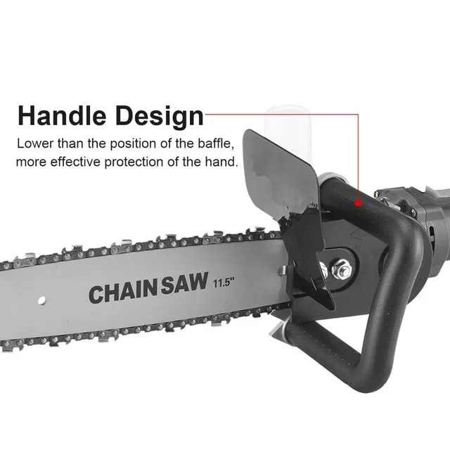 11.5 Inch Upgrade Electric Saw Parts Chainsaw Bracket Changed 100mm 115mm Angle Grinder Chain Saw Tools