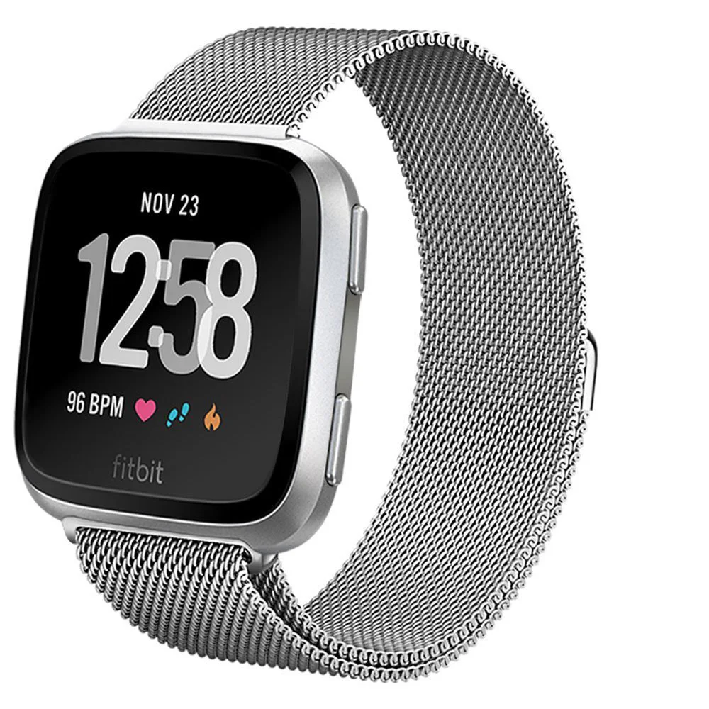 Ремешок для часов Ktab для Fitbit Versa, для женщин и мужчин, Миланская петля, стальной металлический ремешок для мужчин, ремешок для Fitbit Versa 2