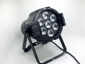 

8pcs 7x18w 6in1 LED Par Light Light Aluminum Cast RGBWA + UV dmx Stage Lighting Professional for Home Entertainment Lights