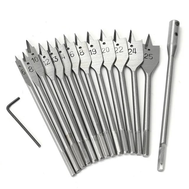 Buy Doersupp 15Pcs Spade Flat Wood Drill Bit Set 6