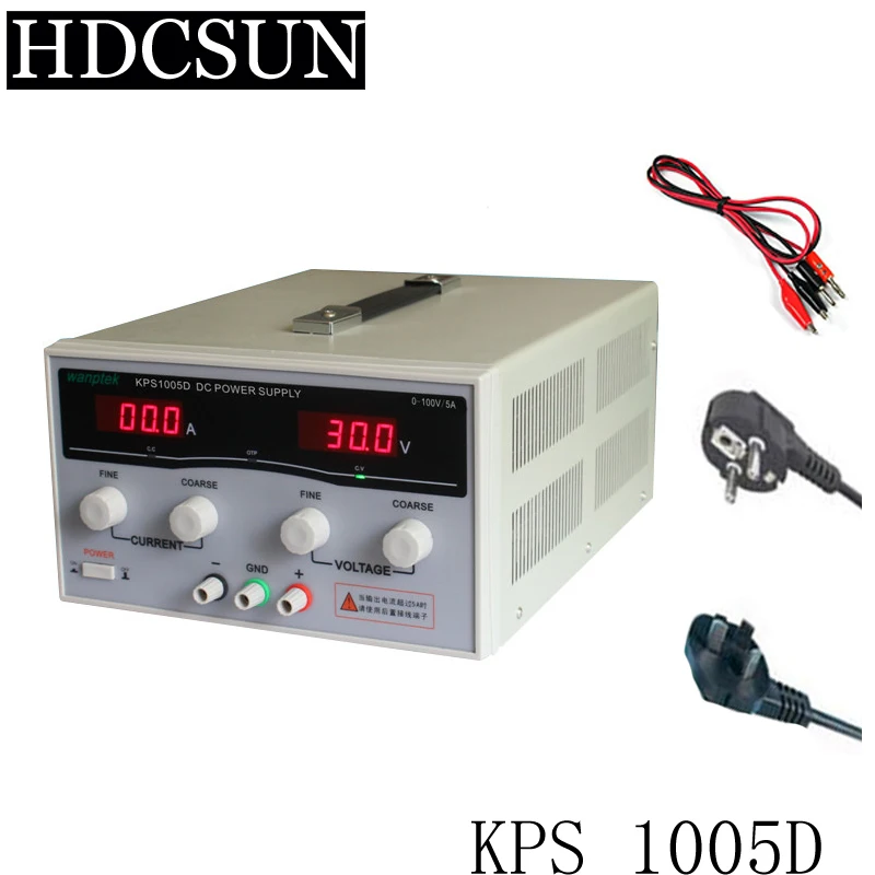

KPS1005D High precision High Power Adjustable LED Dual Display Switching DC power supply 220V EU 100V/5A