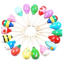 Горячая-1 шт. мини деревянный шар детские игрушки Ударные музыкальные инструменты песочный молоток(Случайная