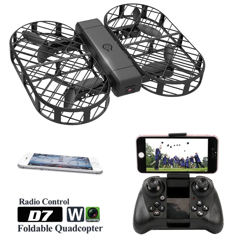 

Mini Selfie Drone With HD Camera Foldable RC Drone Helicopter Quadcopter For Remote Control Toys 2.4Ghz Helicopters Dron DWI D7