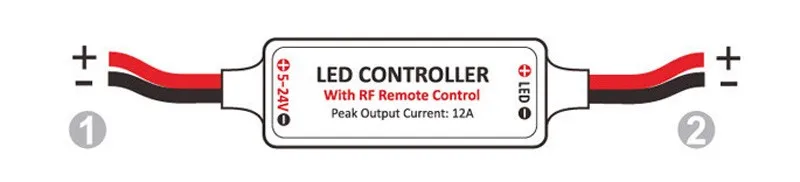 1 шт. мини RF беспроводной светодиодный пульт дистанционного управления светодиодный диммер контроллер для Одноцветный светильник SMD5050/3528/5730/5630/3014/2835
