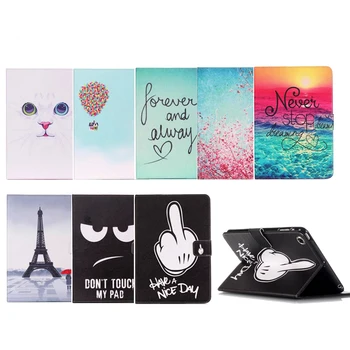 

Paint PU Leather Case With Card Slots For Apple iPad Air Case Folio Stand Protector Skin For iPad Air 2 iPad 9.7 2017 2018 Cover