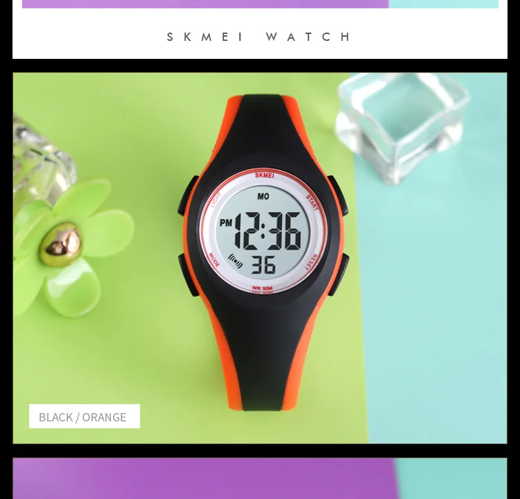 SKMEI Children LCD Electronic Digital Watch Sport Watches Stop Watch Luminous 5Bar Waterproof Kids Wristwatches For Boys Girls