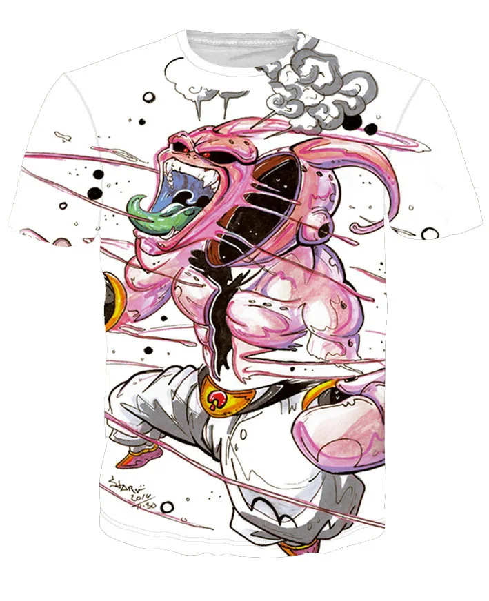 

Dragon Ball Anime Kid Buu DBZ 3D Print T-shirt Unisex Tee Shirts Short Sleeve Casual Homme Loose Summer Tops