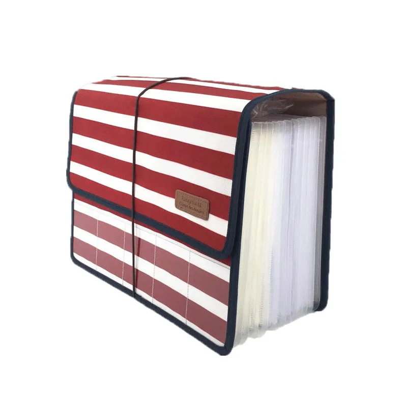 1 шт. Оксфорд А4 Студенческая 13 аккордеон сумка файл Органайзер Чековая коробка многоскоросшиватель бумажная Чековая сумка папка для файлов - Цвет: Красный
