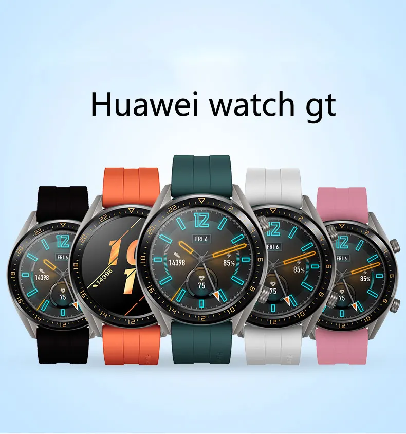 Хохлатые часы Huawei GT ремешок для Samsung Galaxy Watch 46 мм Gear S3 frontier/классический Amazfit bip ремешок силиконовый 22 мм ремешок для часов