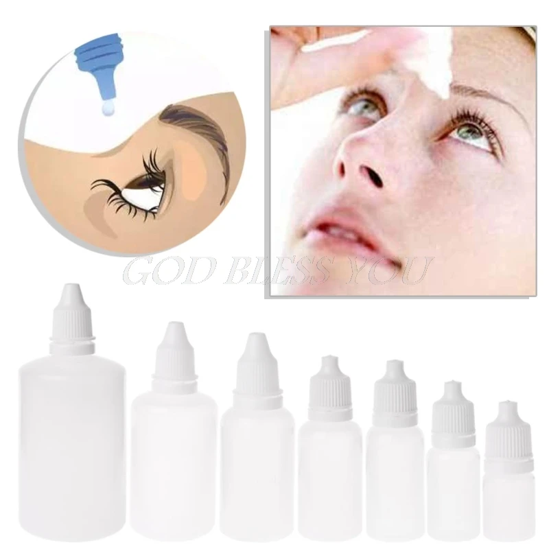 

5-100ml Empty Plastic Squeezable Dropper Bottles Eye Liquid Dropper Container