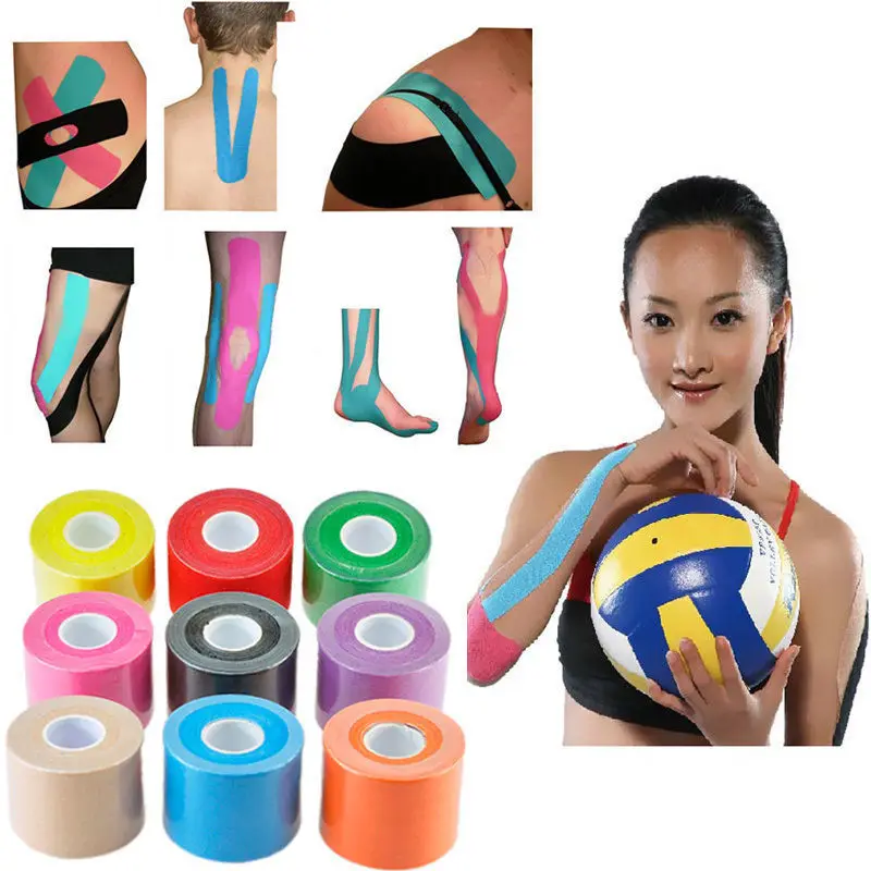 

5mx5cm Kinesiology Sports tape Muscle Care Elastic Physio kinesiotape Cotton Sports Kinesio tape Strain Injury first aid Bandage