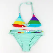 Для девочек Двойка купальник-бикини Летние Детские платья для малышей, Детский костюм для плавания, для девочек пляжная обувь милый ванный комплект бикини для девушек