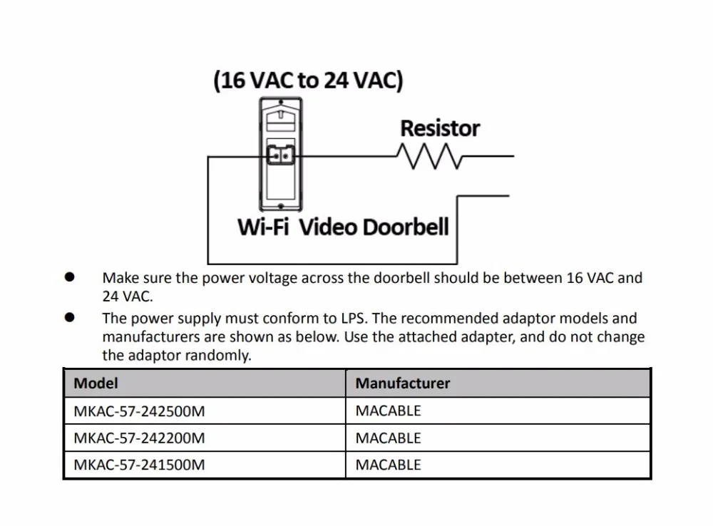 MACABLE MKAC-57-242200M адаптер питания для DS-KB6003-WIP телефона