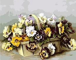 

MaHuaf-X534 pansy flowers DIY oil painting by numbers Hand Painted Framed Acrylic art Picture coloring by numbers on canvas