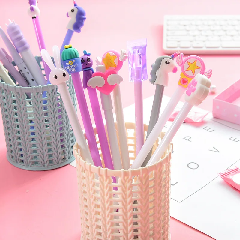 

1 pcs 0.5mm black Ink Cute Creative Unicorn Gel Pens Signature Pen Escolar Papelaria School Office Stationery Supply Gift Kawaii