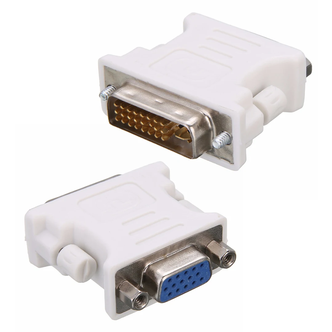 DVI-I 24+ 5 Pin к VGA адаптер конвертер DVI к VGA мужчин и женщин видео конвертер адаптер для HDTV монитора ПК