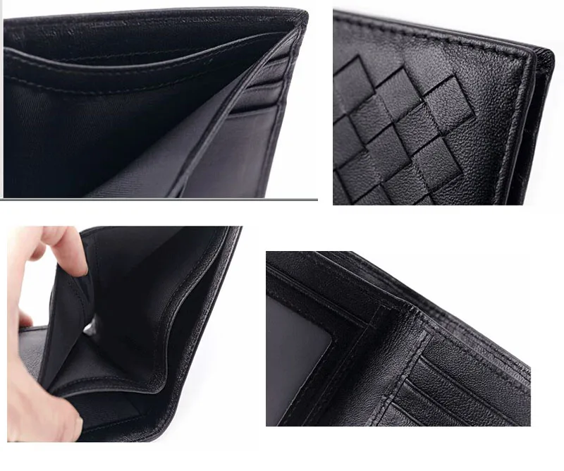 Sheepskin genuine leather high quality long wallet Man cards holder purse Black and Navy Blue Sheepskin genuine leather high quality long wallet Man cards holder purse Black and Navy Blue