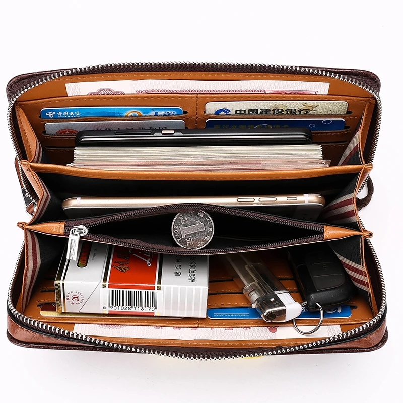 2019 Luxury Male Leather Purse Men's Clutch Wallets Handy Bags Business Carteras Mujer Wallets Men Black Brown Dollar Price 2019 Luxury Male Leather Purse Men's Clutch Wallets Handy Bags Business Carteras Mujer Wallets Men Black Brown Dollar Price