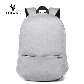 

YUFANG School Backpack Simplicity Business Men Laptop Bag USB Charging Backpack Meal Solid Color Casual Backpack