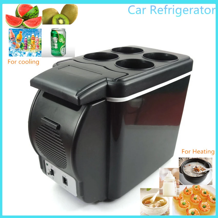 6L Mini Car Fridge cooler warmer Auto Travel Refrigerator