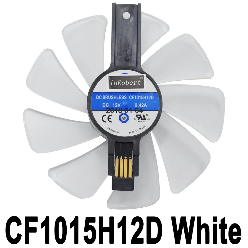 95 мм CF1015H12D кулер для видеокарты вентилятор для сапфир деталь нитро-двигателя Himoto Redcat RX480 RX470 8G RX 470 480 570 580 590 RX570 4G 8G RX580 8G RX590 D5 - Цвет лезвия: White