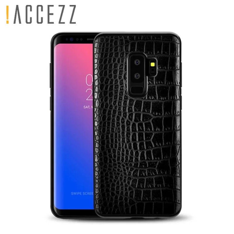 Ретро чехол с крокодиловым змеиным узором для Samsung S8 S9 Plus Note8 мягкая Роскошная