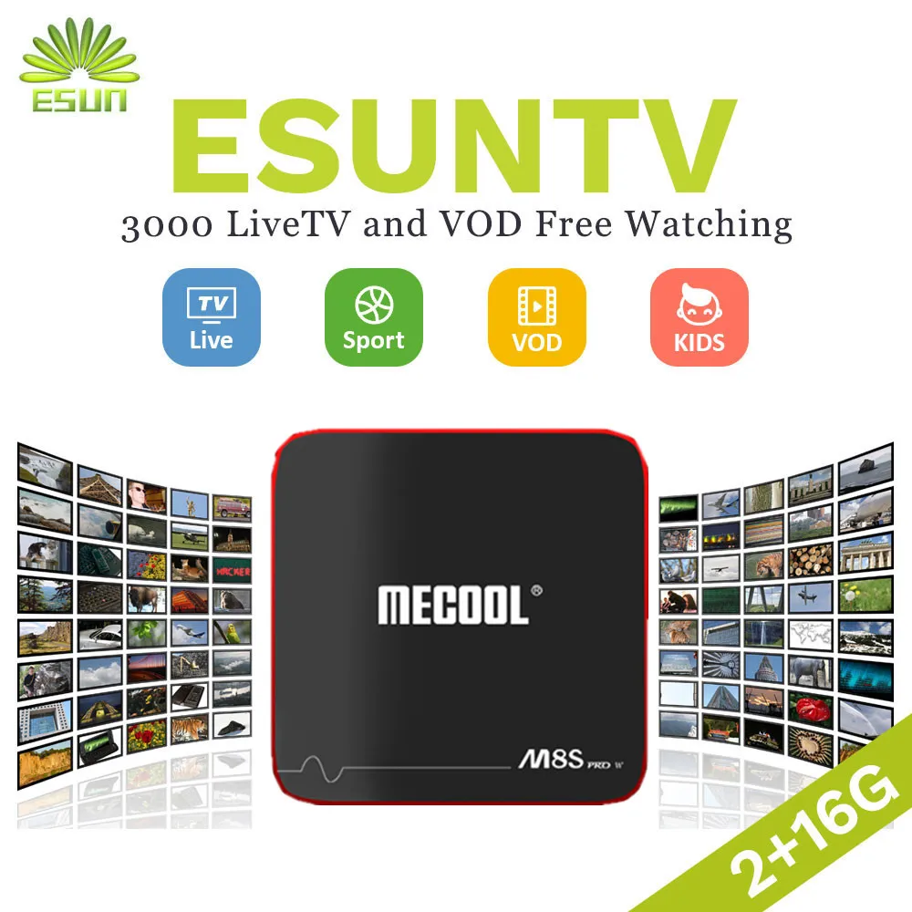 

1 Year IPTV Included M8S PRO W Android 7.1 IPTV Box 2/16GB Germany Netherlands Spain Portugal French Albania Italian XXX
