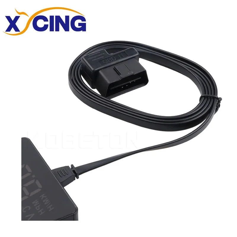 

XYCING Car HUD OBD2 Cable for Head-Up Display Windshield Projector Digital Speedometer 1.5m OBD2 16pin Cable Diagnostic Tool H8