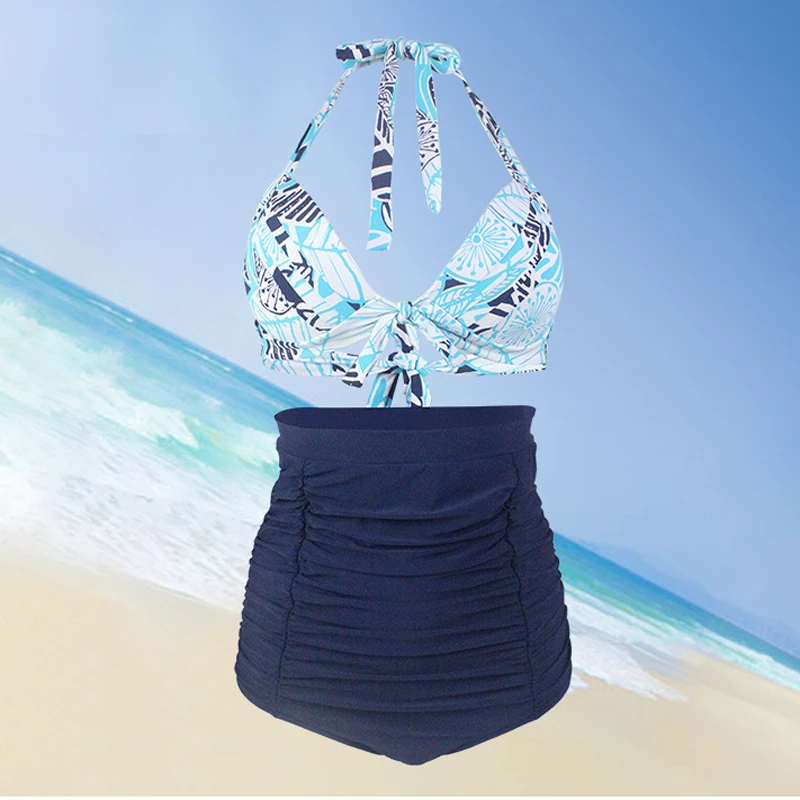 

Bath Suit 2 Pieces Plus size Swimwear Bikini 2019 Women Swimsuit Bikini Set High Waist Brazilian Swim Suit Maillot De Bain Femme