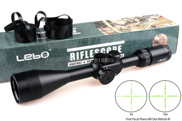 Cheap Hunting Shooting LEBO TC 4-16X50 IR First Focal Plane Riflescopes Side Parallax Mil-dot Rifle Tactical Scope