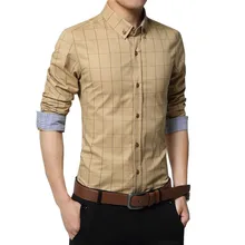 Большие размеры 4XL 5XL мужские клетчатые хлопковые рубашки мужские с длинным рукавом облегающие деловые рубашки в повседневном стиле