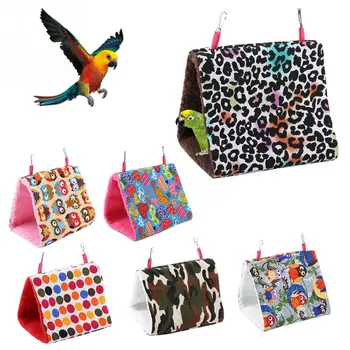 

New 6 Colors Soft Plush Hanging Cage Hammock for Birds Canary Warm Hut Toy for Pet Birds Supplies Hot