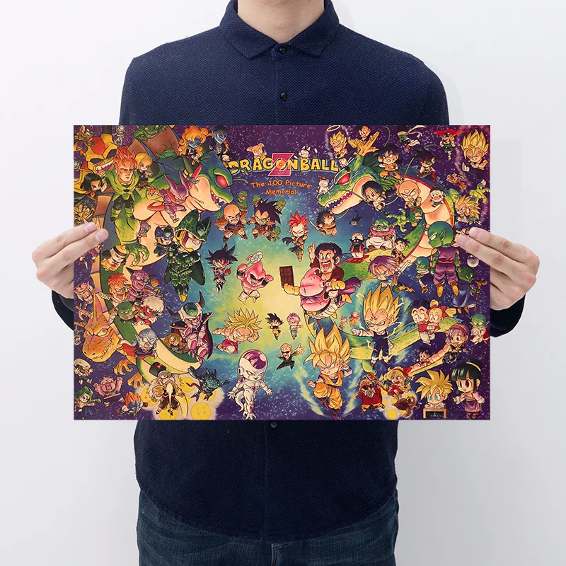 

Dragon ball z DIY Home Decor Poster Anime goku Vintage Retro Kraft Print Sticker Bar Posters Decor Dragon Ball Wallpaper