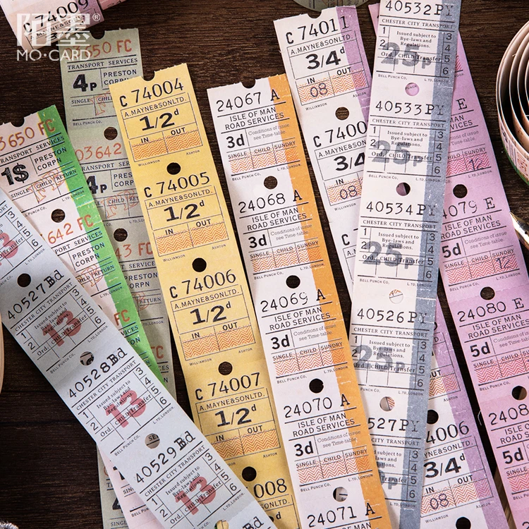 

3 cm Wide Vinatge England Ticket Washi Tape Adhesive Tape Diy Scrapbooking Sticker Label Masking Tape