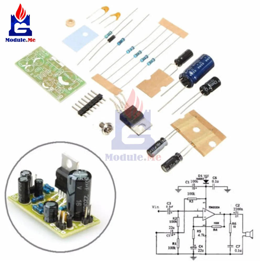 TDA2030A электронный аудио усилитель мощности модуль моно 18 Вт DC 9-24 В DIY Kit аудио Плата расширения