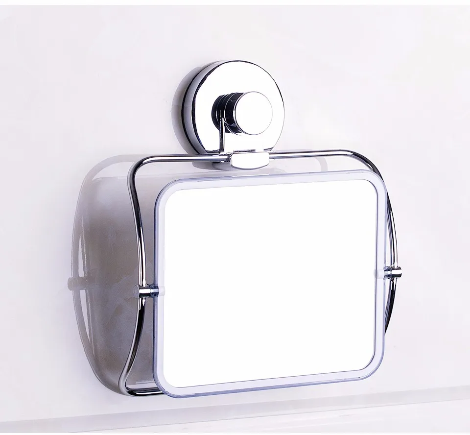 Хромированные зеркала для ванной, крепкий крючок на присоске, аксессуары для ванной комнаты без бурения