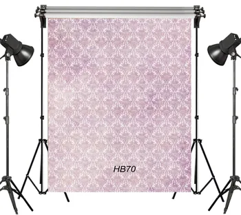 

LB Polyester & Vinyl Gorgeous Retro Pink Baroque Style Pattern Studio Backgrounds For Photo Studio Photography Backdrops Decor