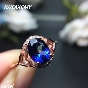 

KJJEAXCMY Fine jewelry, Multicolored jewelry 925 silver inlay natural Tanzanite color Topaz ladies wholesale silver rings