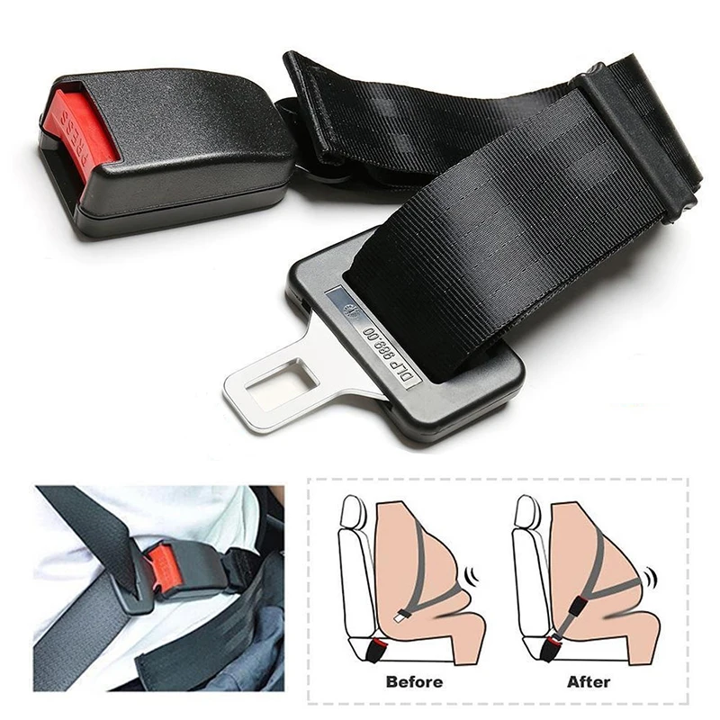 

25-80cm Adjustable Car Auto Safety Seat Belt Padding Extension Extender Buckle for Babies Chidren Car Interior Accessories