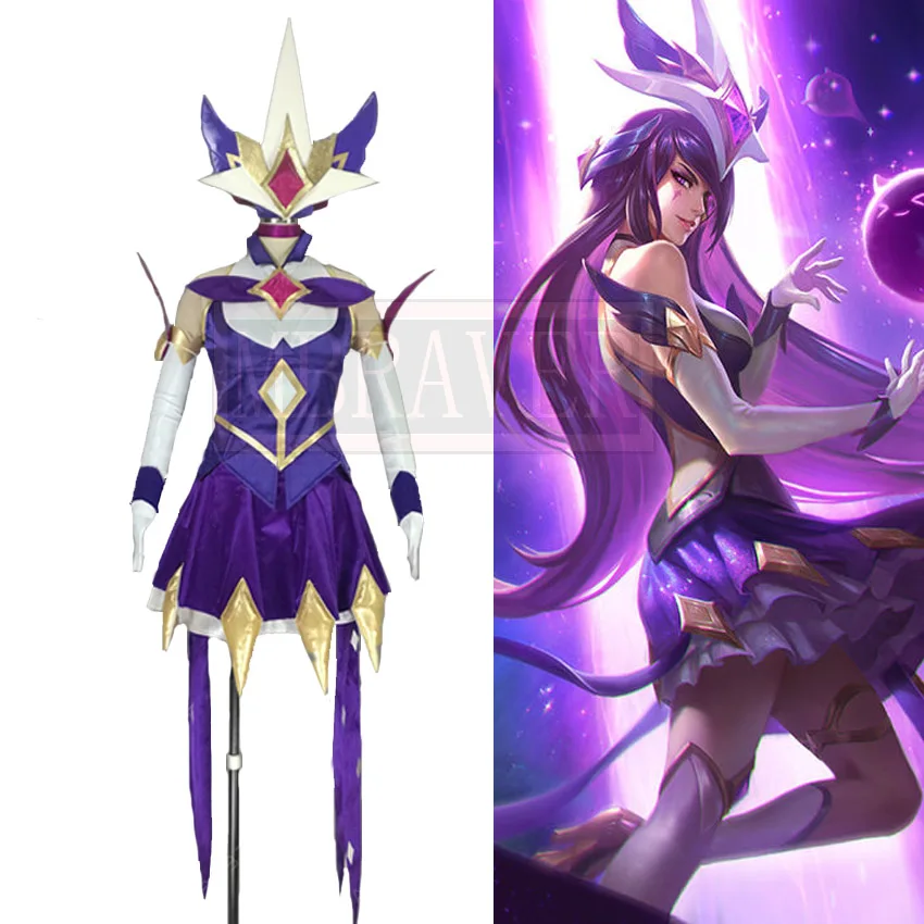 

LOL Game Cosplay Syndra Star Guardian Magica Costume Hallowmas Party Costume Customize Free Shipping