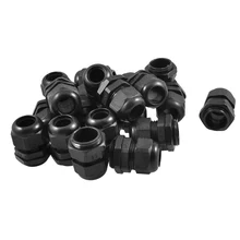 KSOL 20 Шт. Черный Пластик Водонепроницаемый Разъем PG19 12-15 мм Диаметр Кабельного ввода