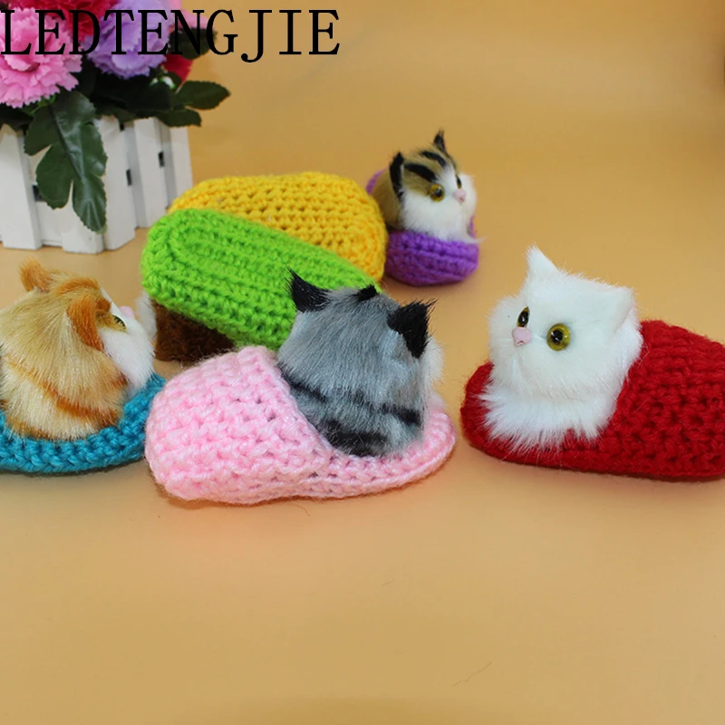 

New 1Pcs Simulation Plush Sleeping Kitten Car Interior Accessories For Car Dashboard Living Room Bedroom Decoration Accessories