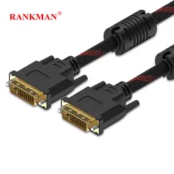 Rankman высокое Скорость дольд покрытием кабель DVI 24 + 1 PIN мужчинами кабель для 3D 1080 P ПК HDTV Xbox проектор 1.5 м 3 м 5 м 10 м