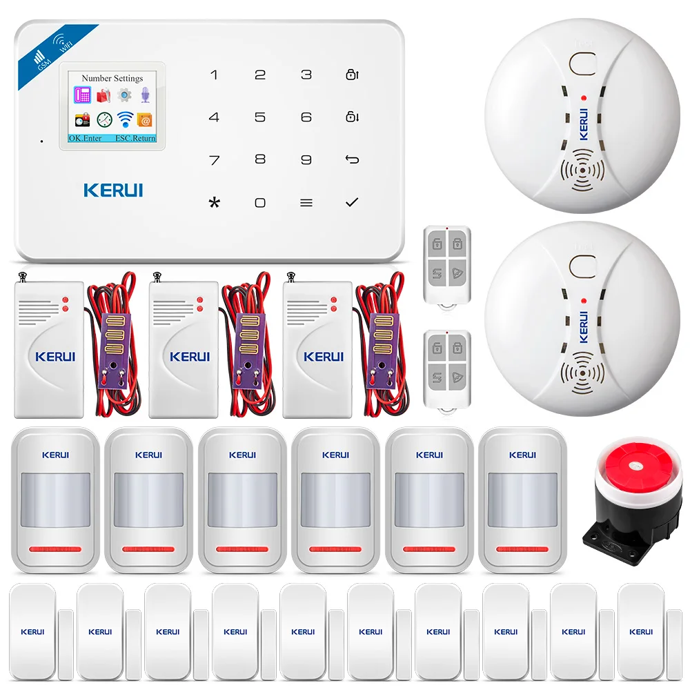 KERUI W18 Беспроводной Wi Fi GSM IOS/Android APP Управление сигнализации Системы для дома
