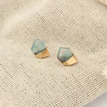 Dayoff корейские женские серьги в стиле пирсинга для женщин ювелирные изделия трендовые неправильные полимерные маленькие серьги-гвоздики для девочек E0427