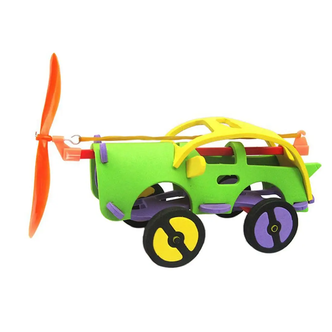 Buy LCLL plastic Mini Rubber Band Powered Car DIY
