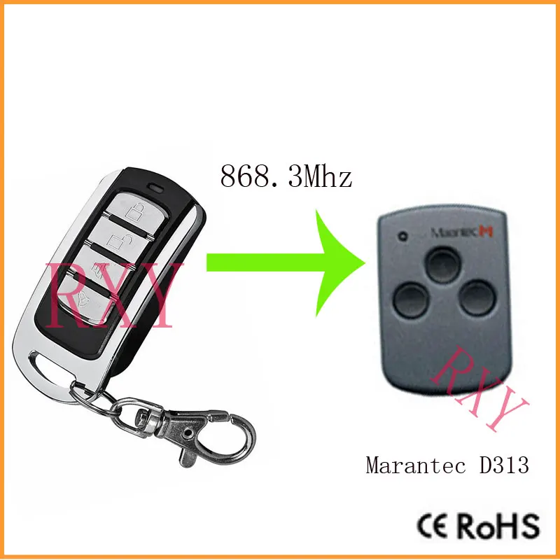 Copy Marantec D313 868.3MHz remote control Marantec D313 with battery ...